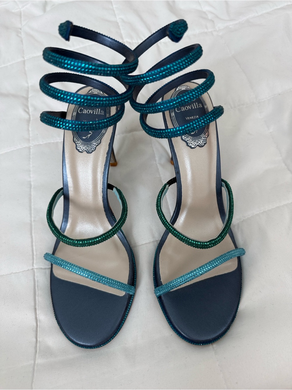 Rene Caovilla Cleo Crystal
Embellished Wrap Sandal
